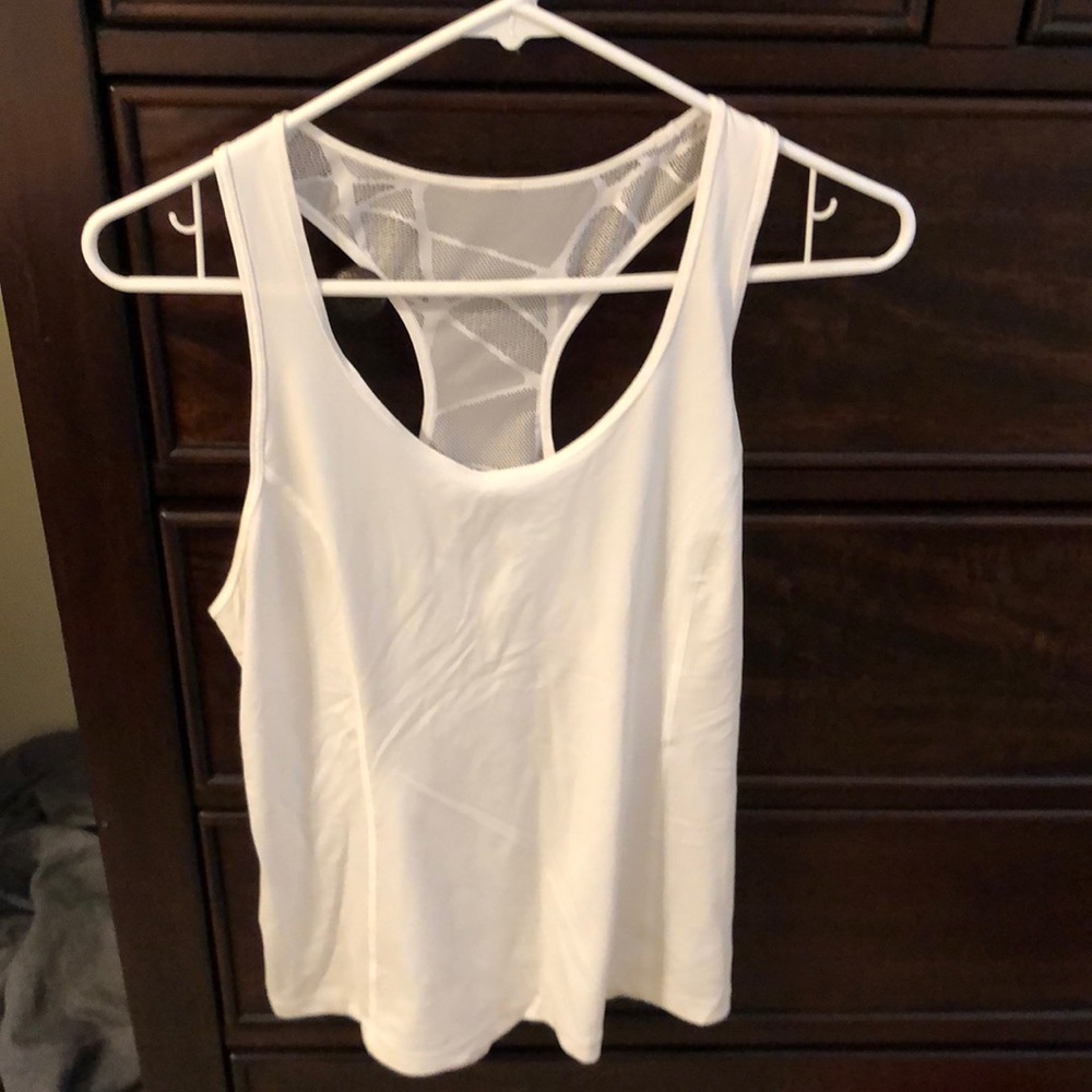 Lululemon white lace tank top